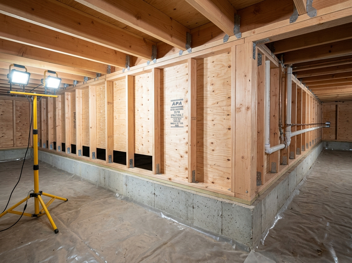 Crawl space bracing for safety